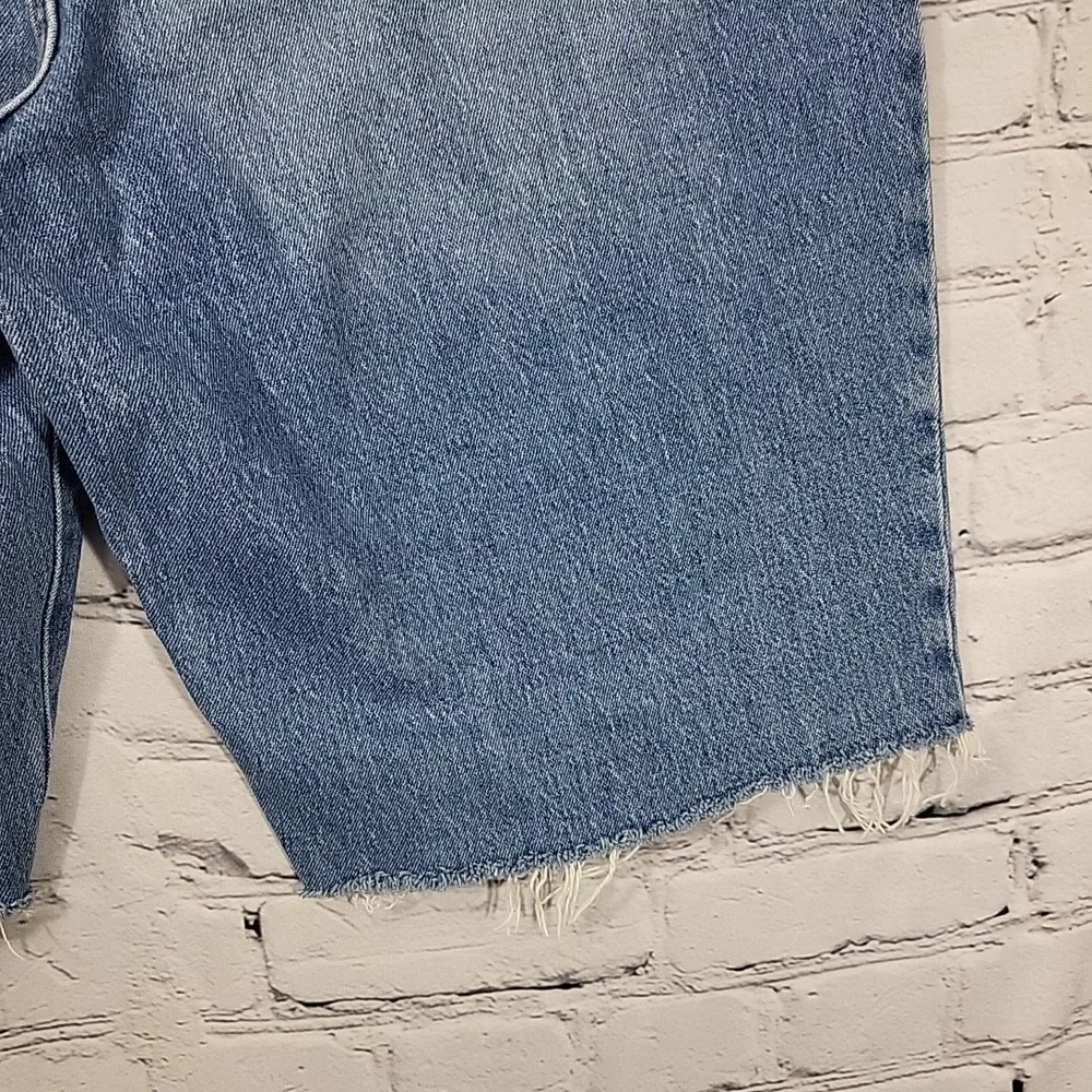 Banana Republic Shorts Mens 34 Blue Denim Cut Off Jorts Raw Hem Straight Casual‎